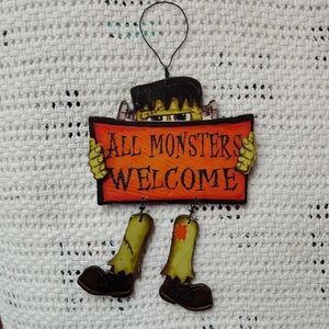 Celebrate It Halloween Mini Monster Hanging Decoration Gothic Home Decor